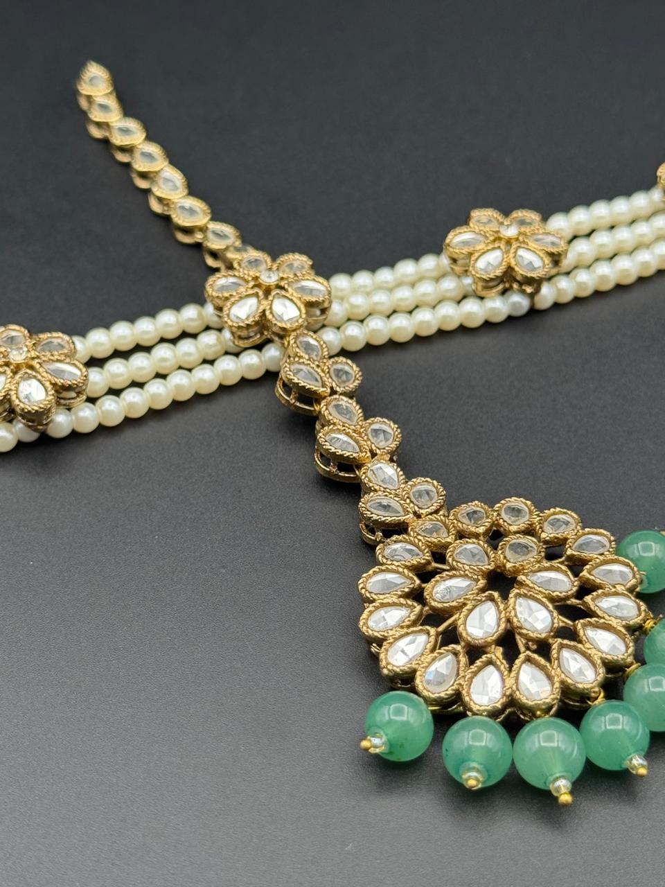 Kundan Style Sheesh Patti With Earrings