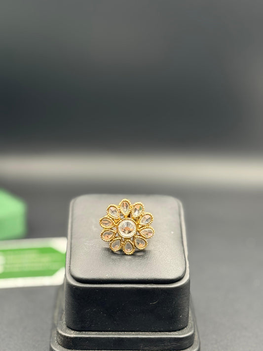 Kundan Ring | Traditional Adjustable Ring | The Jewels Merchant