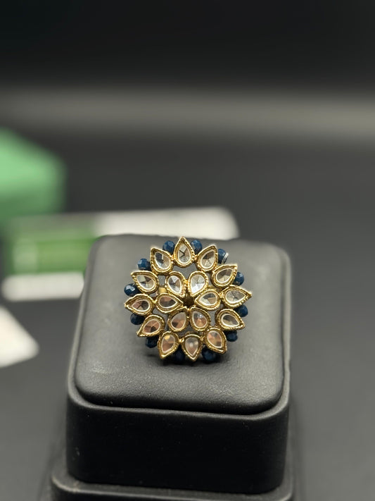 Kundan Ring | Traditional Adjustable Ring | The Jewels Merchant