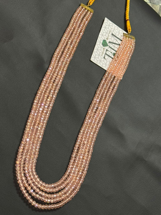 Stylish 5 Layer Mala (Pink)  | The Jewels Merchant