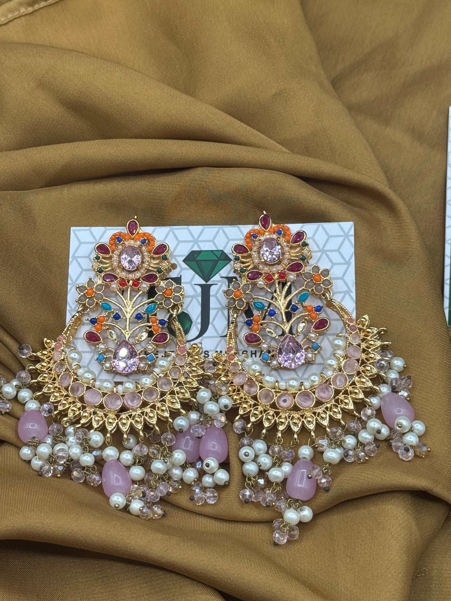 Noratan Earrings | Traditional Statement Earrings |The Jewels Merchant