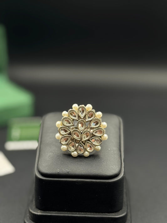 Kundan Ring | Traditional Adjustable Ring | The Jewels Merchant
