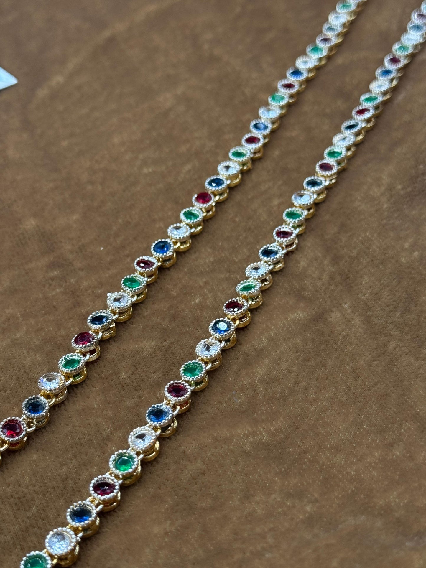 Elegant Zircon Mala | Multi Colour | The Jewels Merchant