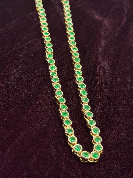 Elegant Zircon Mala | Green | The Jewels Merchant