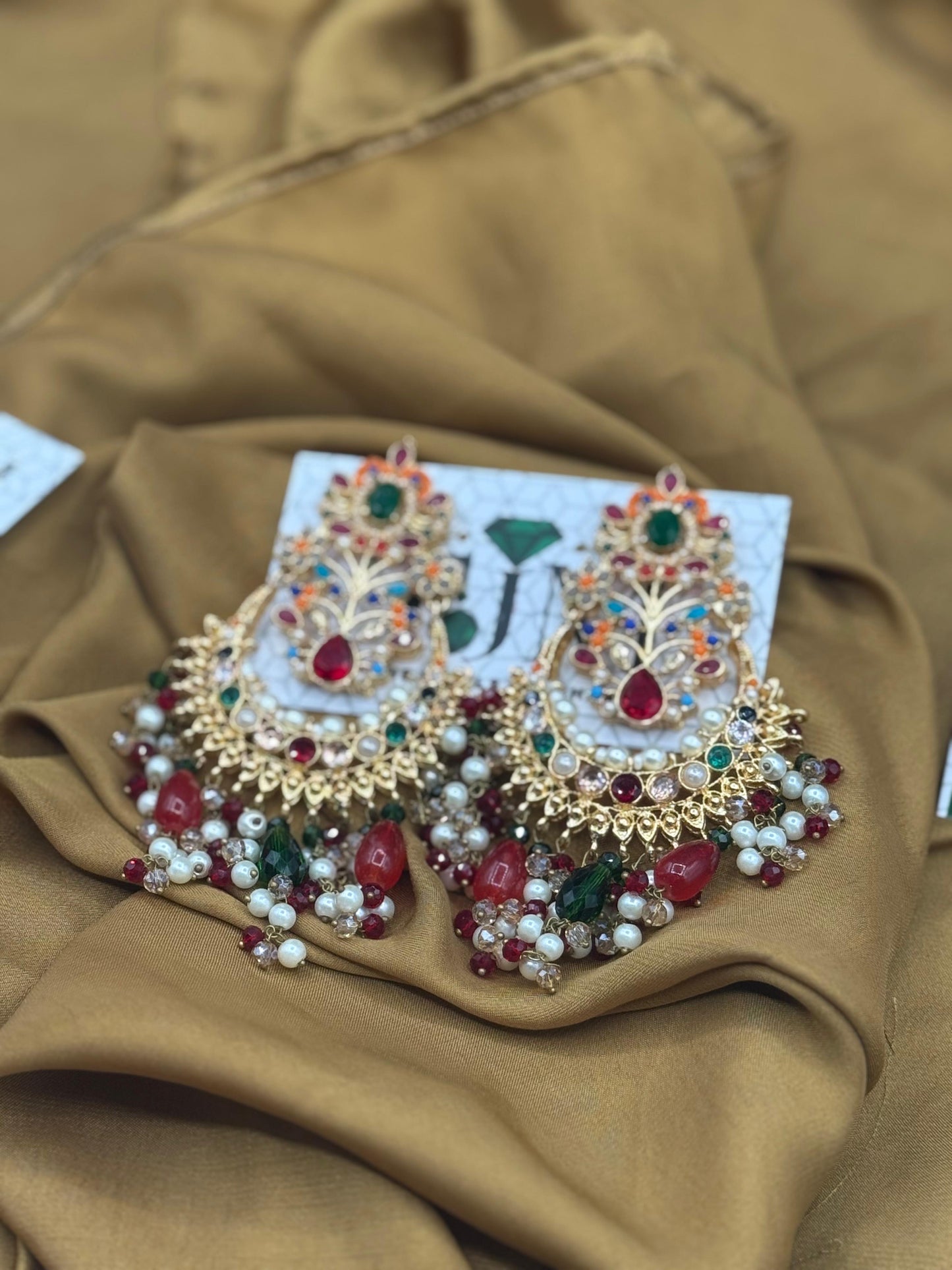 Noratan Earrings | Traditional Statement Earrings |The Jewels Merchant