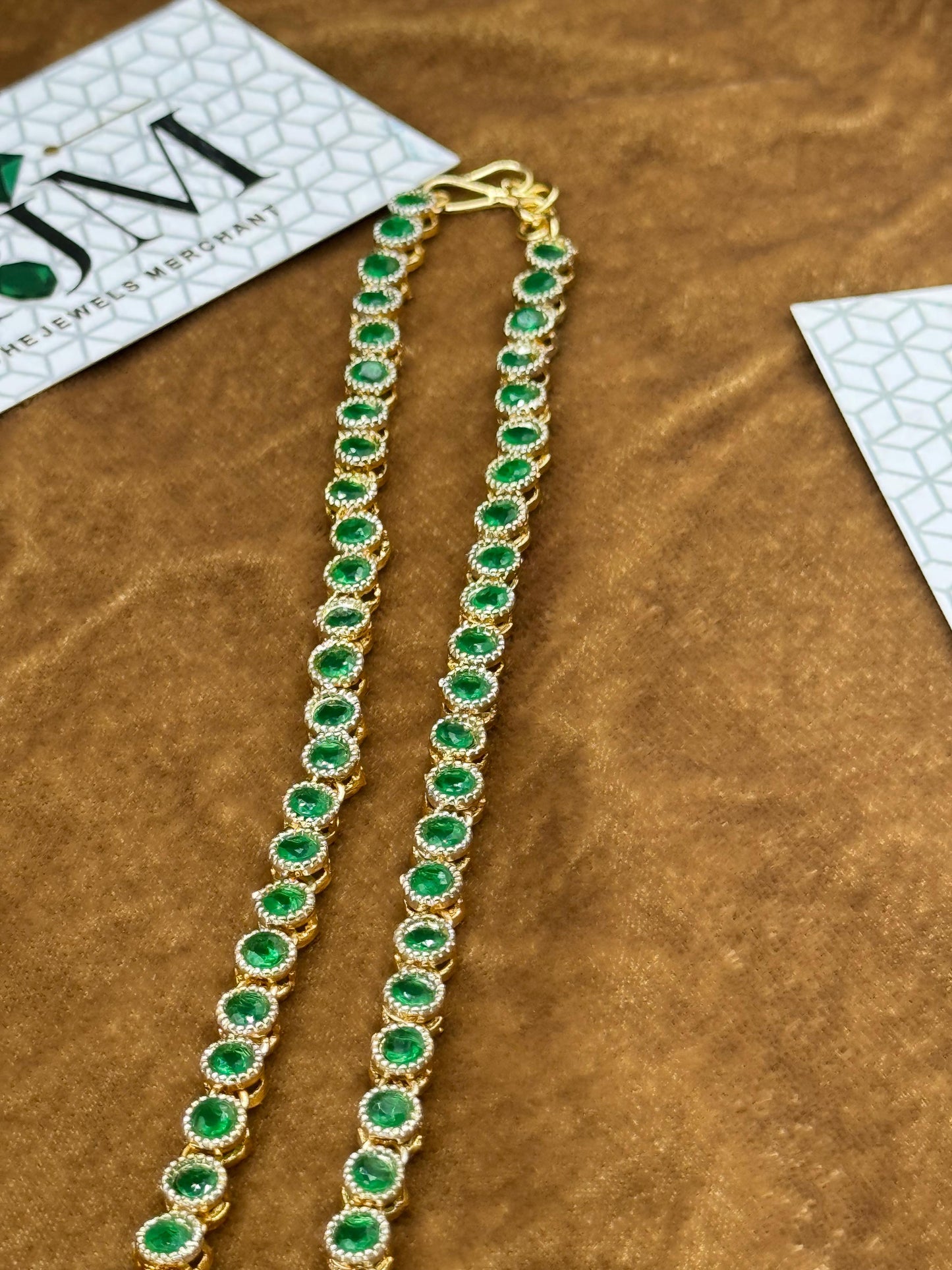 Elegant Zircon Mala | Green | The Jewels Merchant