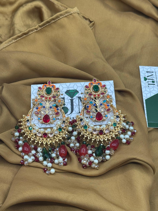 Noratan Earrings | Traditional Statement Earrings |The Jewels Merchant