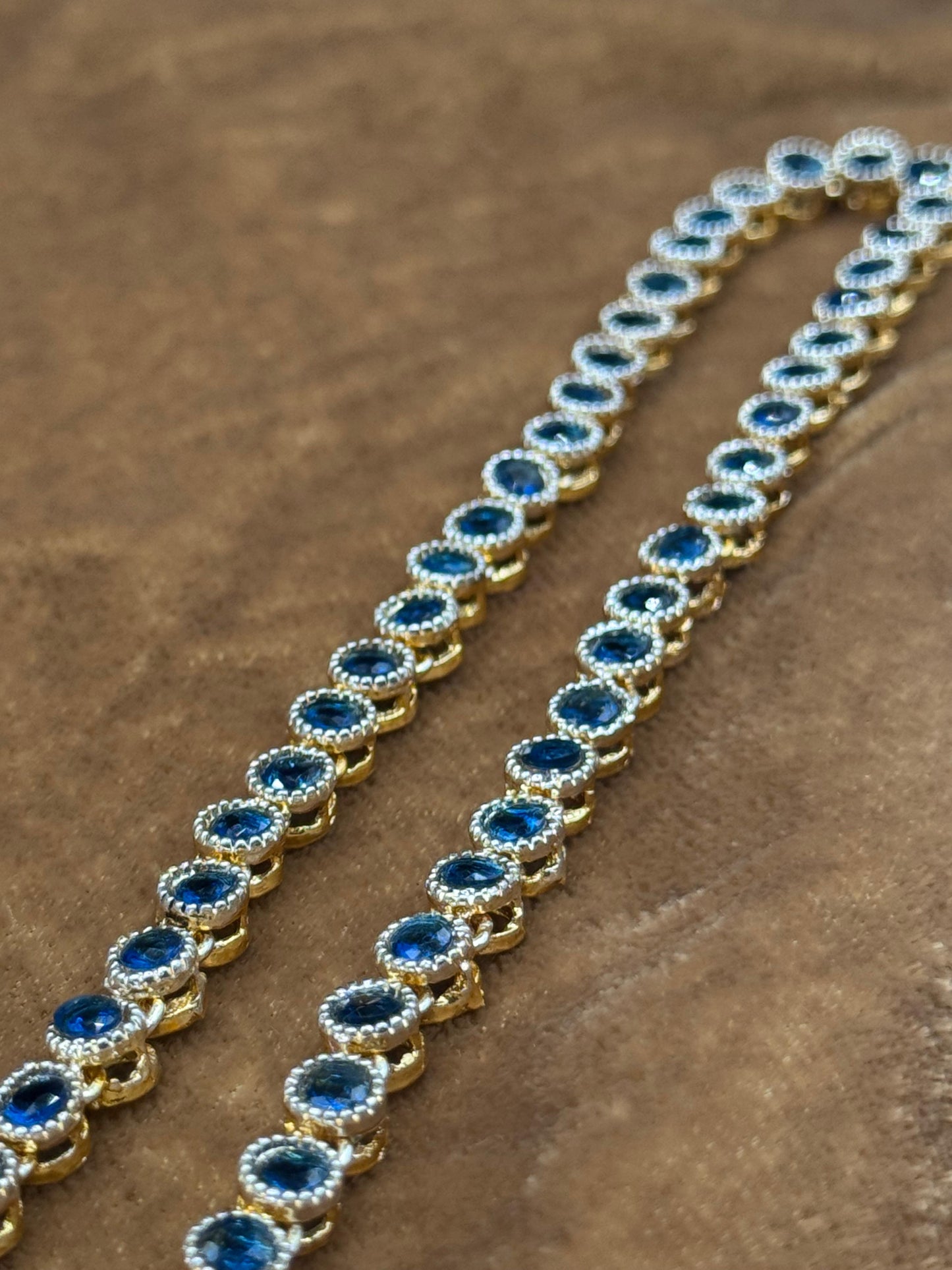 Elegant Zircon Mala | Blue Sapphire | The Jewels Merchant