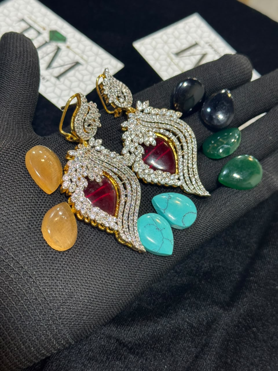 Gold Plated Changeable Earrings | The Jewels Merchant